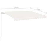  Samostojeća tenda na ručno uvlačenje 350 x 250 cm krem | shoptok.hr
