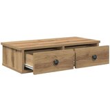 vidaXL Stenska polica s predali artisan hrast 60x28x15 cm inž. les | Shoptok.si