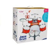 Lean_Toys Komplet bobnov z mikrofonom klaviaturo in stolom Rdeča 5 bobnov | Shoptok.si