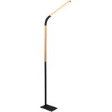 Tri O Črna/naravna LED stoječa svetilka z lesenim senčnikom (višina 169,5 cm) Norris – | Shoptok.si