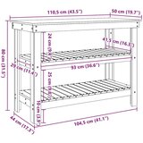  Radni stol Voštano smeđa 110.5 x 50 x 80 cm Masivna borovina | shoptok.hr