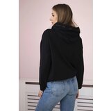 Kesi Women's sweatshirt with a zipper on the hood black | shoptok.hr