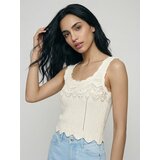 Sinsay Pleteni top na naramenice s čipkom | shoptok.hr