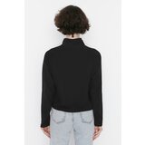 Trendyol Black Thessaloniki/Knitwear Look Zippered Collar Regular/Regular Fit Knitted Sweatshirt Cijene