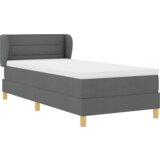 vidaXL Box Spring postelja z vzmetnico - temno siva, 90x190 cm, tkanina | Shoptok.si