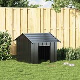 vidaXL Pasja hiša s streho 85x107x81 cm Pocinkano jeklo | Shoptok.si