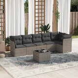 vidaXL 7-dijelni set vrtnih sofa sivi od poliratana Cijene
