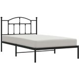 Metalni okvir za krevet s uzglavljem crni 107x203 cm | shoptok.hr