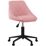  Okretna uredska stolica ružičasta baršunasta | shoptok.hr