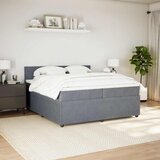  Krevet s oprugama i madracem tamnosivi 200x200 cm baršunasti | shoptok.hr