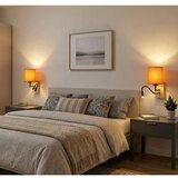  Brilagi - LED zidna svetiljka NUBILA WOOD 1xE27/25W/230V + LED/3W hrast/crna/svetlosiva | Eponuda.com