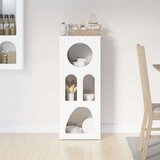  Strani šal Visok sijaj bela 40 x 35 x 100,5 cm Konstruiran les, (5000107934) | Shoptok.si