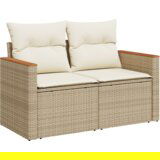 13 komada set vrtnih sofa s jastučićima Bež Poli ratan | shoptok.hr