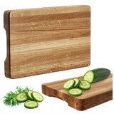 KADAX Lesena kuhinjska deska za rezanje 40x25 cm za serviranje, hrastov velik blok, (5000358420) Cene