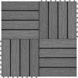  Pločice za decking 11 pcs Sivi 30 x 30 cm Drvoplastična smjesa | shoptok.hr