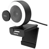 Hama Web kamera s prstenastim svjetlom ''C-800 Pro'', QHD, s daljinskim upravljačem C-800 Pro Web kamera 2560 x 1440 Pixel držač s stezaljkom