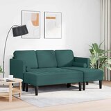  Set sofe s jastukom 2 pcs Tamnozelena Poliester | shoptok.hr