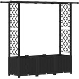  Povišeni krevet s mrežom i krovom Crna 162,5 x 40 x 138 cm PP | shoptok.hr