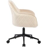 MID.YOU VRTLJIVI STOL kovina, tekstil bež, črna | Shoptok.si