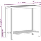  Vrtna konzola s pohranom Svijetla akacija 80 x 35 x 75 cm - 80 x 35 x 75 cm Svijetli bagrem | shoptok.hr