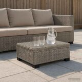 Stolić za kavu GENDT Prirodni ratan Kubu siva 67 x 60 x 30 cm Slike