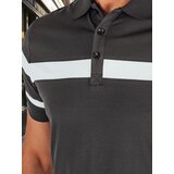 DStreet Koszulka męska polo z paskami ciemnoszara | shoptok.hr