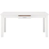 Bessagi Home jedilna miza lena, bela, 2 predala | Shoptok.si