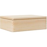 vidaXL Drvena kutija s poklopcem 40x30x13 cm Puno drvo Bor | shoptok.hr