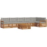  Set vanjskih sofa 7 kom. Prirodna i svijetlo siva | shoptok.hr