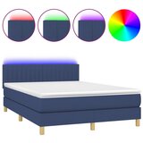 The Living Store Box spring postelja z vzmetnico LED modra 140x200 cm blago - Box Spring Postelja, (21520092) | Shoptok.si