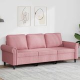  Trosjed ružičasti 180 cm baršunasti | shoptok.hr