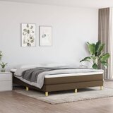 vidaXL Box spring postelja z vzmetnico temno rjava 180x200 cm blago Cene