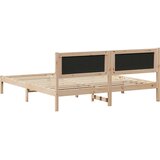  Krevetna konstrukcija Crna 200 x 200 cm Čvrsto borovo drvo | shoptok.hr
