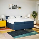  Krevet s oprugama i madracem plavi 200 x 200 cm od tkanine | shoptok.hr