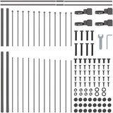  Vrtna Ograda 7 pcs Siva 170 x 190 cm Čelik s prahom premazan | shoptok.hr