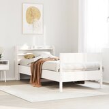Furnova Posteljni okvir brez vzmetnice bel 75x190 cm trdna borovina, (21937371) Cene