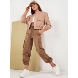 DStreet Spodnie damskie spadochronowe MIRI kamelowe | Shoptok.si