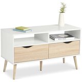Vonhaus manjša TV omarica Koto 3000070 bela, hrast Cene