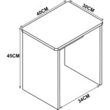 MID.YOU TABURE, leseni material bela | Shoptok.si