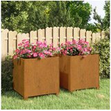  Sadilice s nogama 2 kom boja hrđe 42x40x43 cm od čelika COR-TEN | shoptok.hr