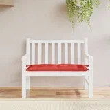 Jastuk za vrtnu klupu crveni 110 x 50 x 7 cm od tkanine Oxford