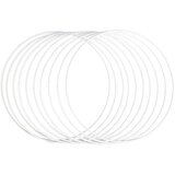 RAYHER Obroči kovinski, 20 cm, beli, set 10, (22005816) u