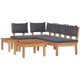  Sjedeća garnitura za vrt 4 pcs Smeđa i siva | shoptok.hr