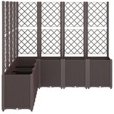  Vrtna sadilica s rešetkom smeđa 160 x 160 x 140 cm PP | shoptok.hr