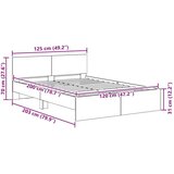 Okvir za krevet Umjetnički hrast 120 x 200 cm | shoptok.hr