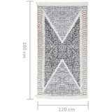  Tepih crno-sivi 120 x 180 cm pamučni | Eponuda.com