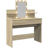 vidaXL Toaletni stolić s LED svjetlima boja hrasta 100 x 40 x 130 cm | shoptok.hr