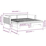 vidaXL Dnevni krevet na razvlačenje tamnozeleni 100x200 cm baršunasti | shoptok.hr