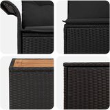  Set sofe 6 kom. Crna Poli Rattan i čelik | shoptok.hr