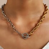 Ogrlica CA-7448 - Zlatna / Srebrna / Tip2 KP7448 | shoptok.hr